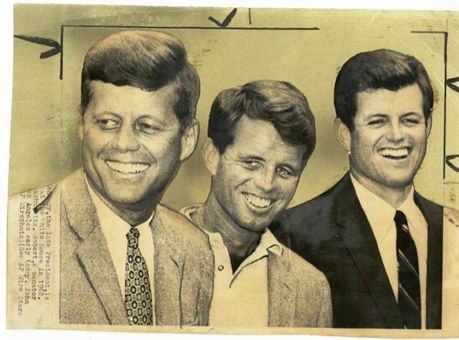 Kennedy Brothers 1960 Original Black-and-White Cutout Photograph